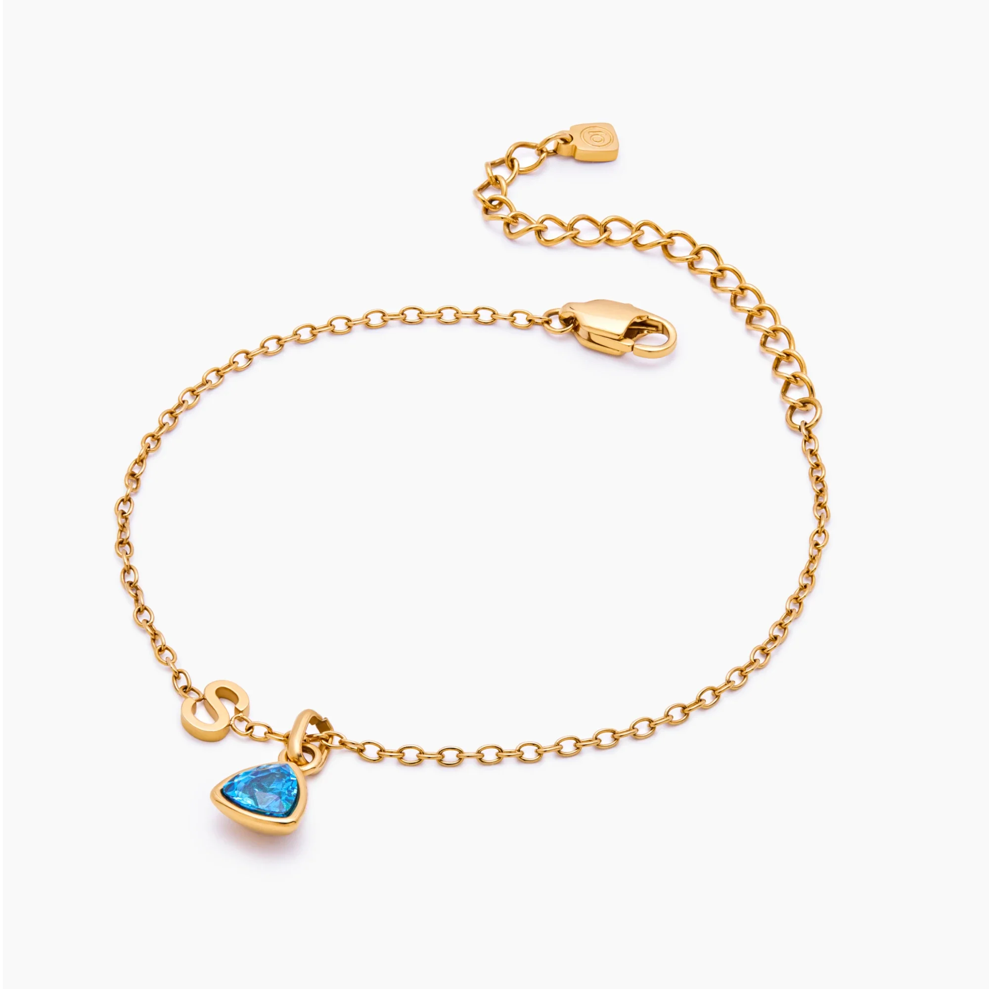 Birthstone Initial Charm Bracelet - Image 4