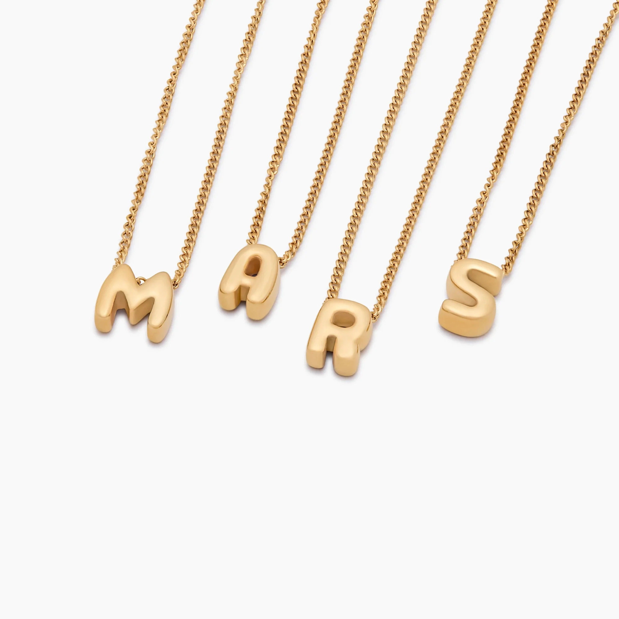 Bubble Initial Charm Necklace - Image 6