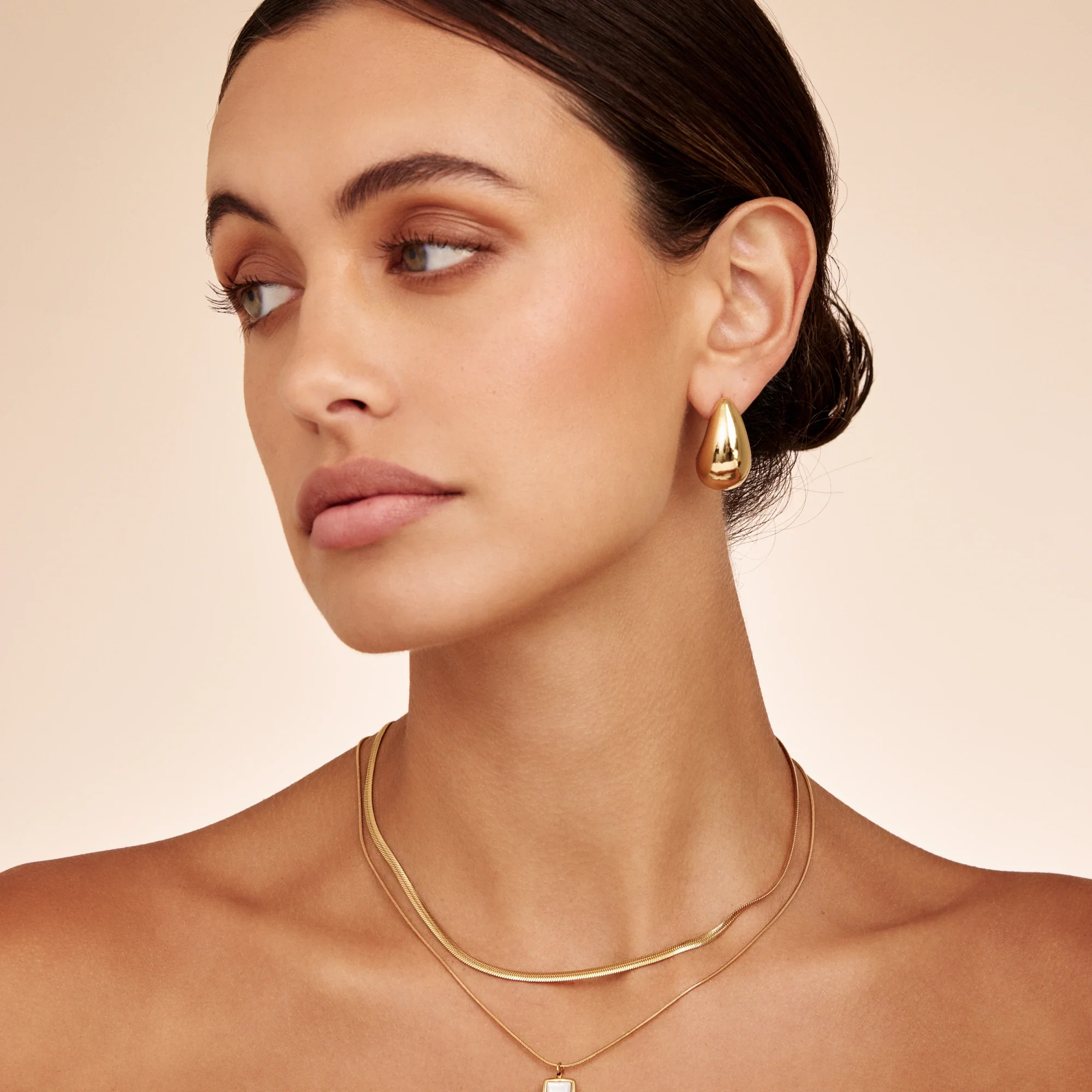 Chunky Teardrop Earrings - Image 2