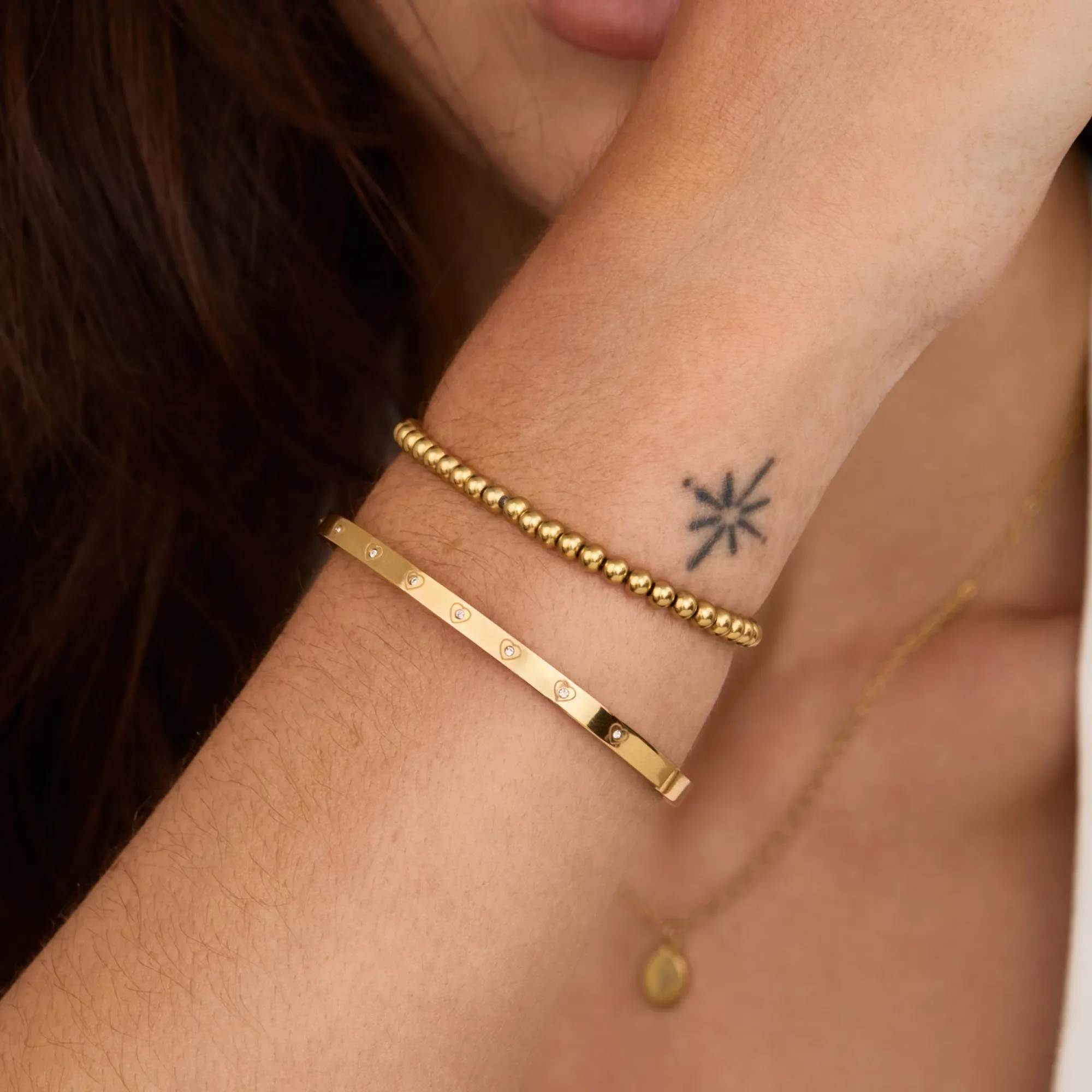 Crystal Heart Bangle - Image 2
