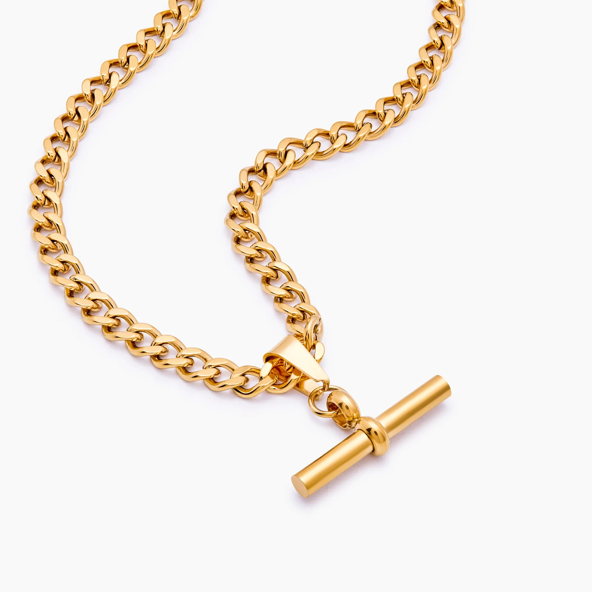 Curb Chain Fob Necklace - Image 4