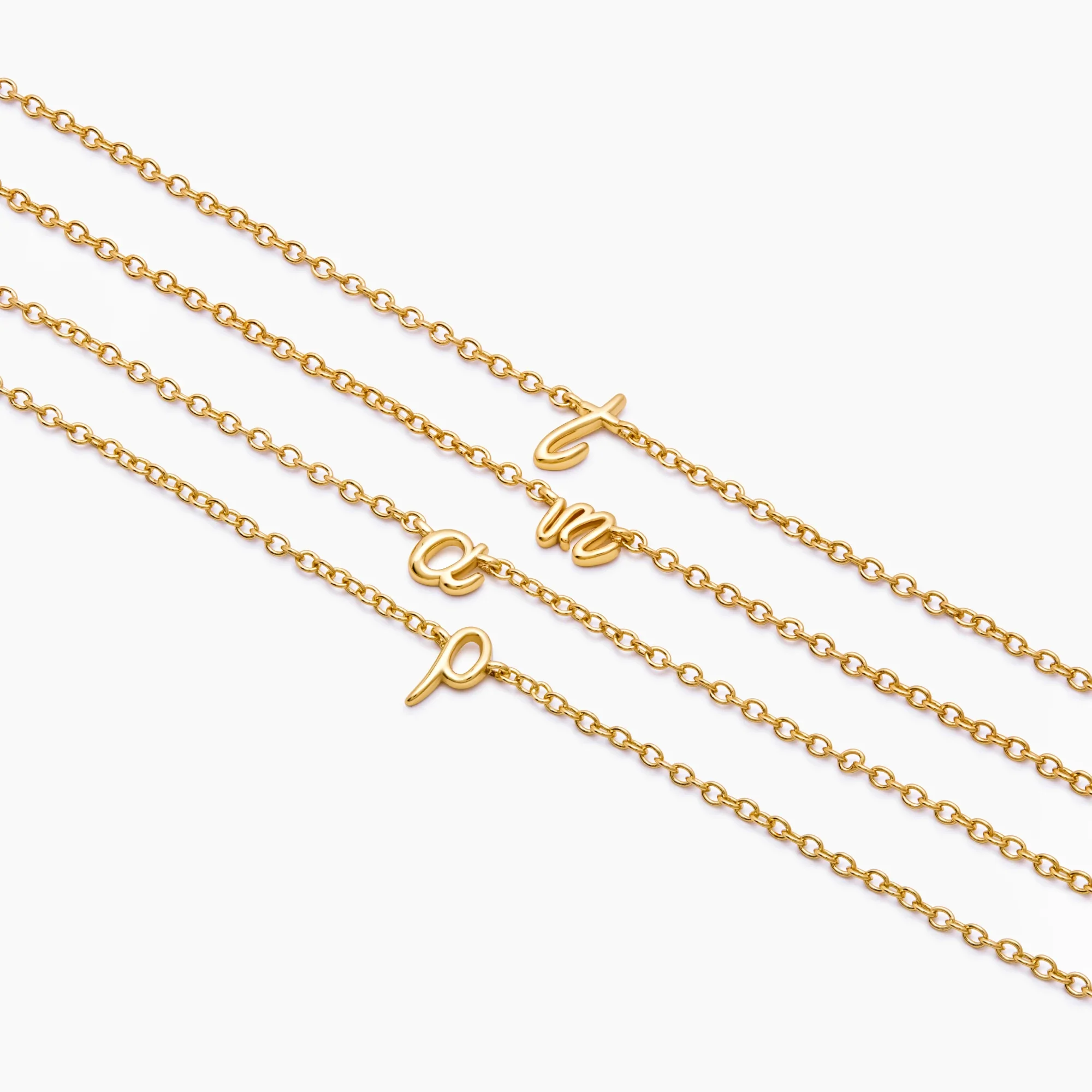 Dainty Cursive Initial Bracelet - Image 4