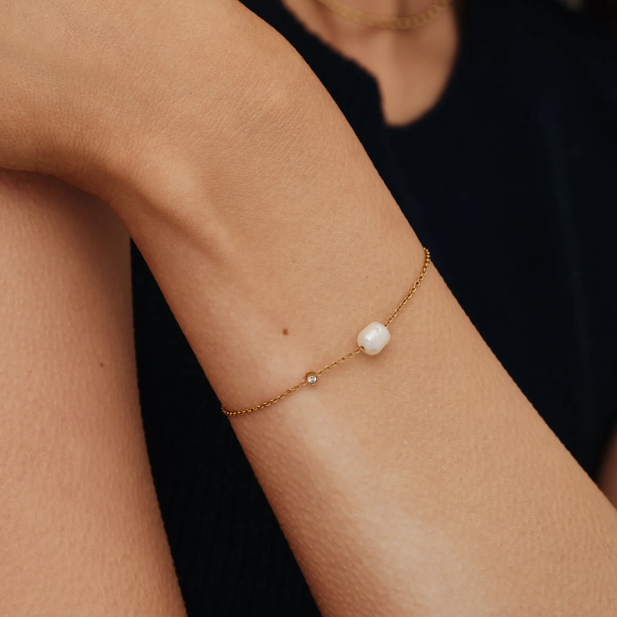 Dainty Freshwater Pearl Bracelet - Image 5