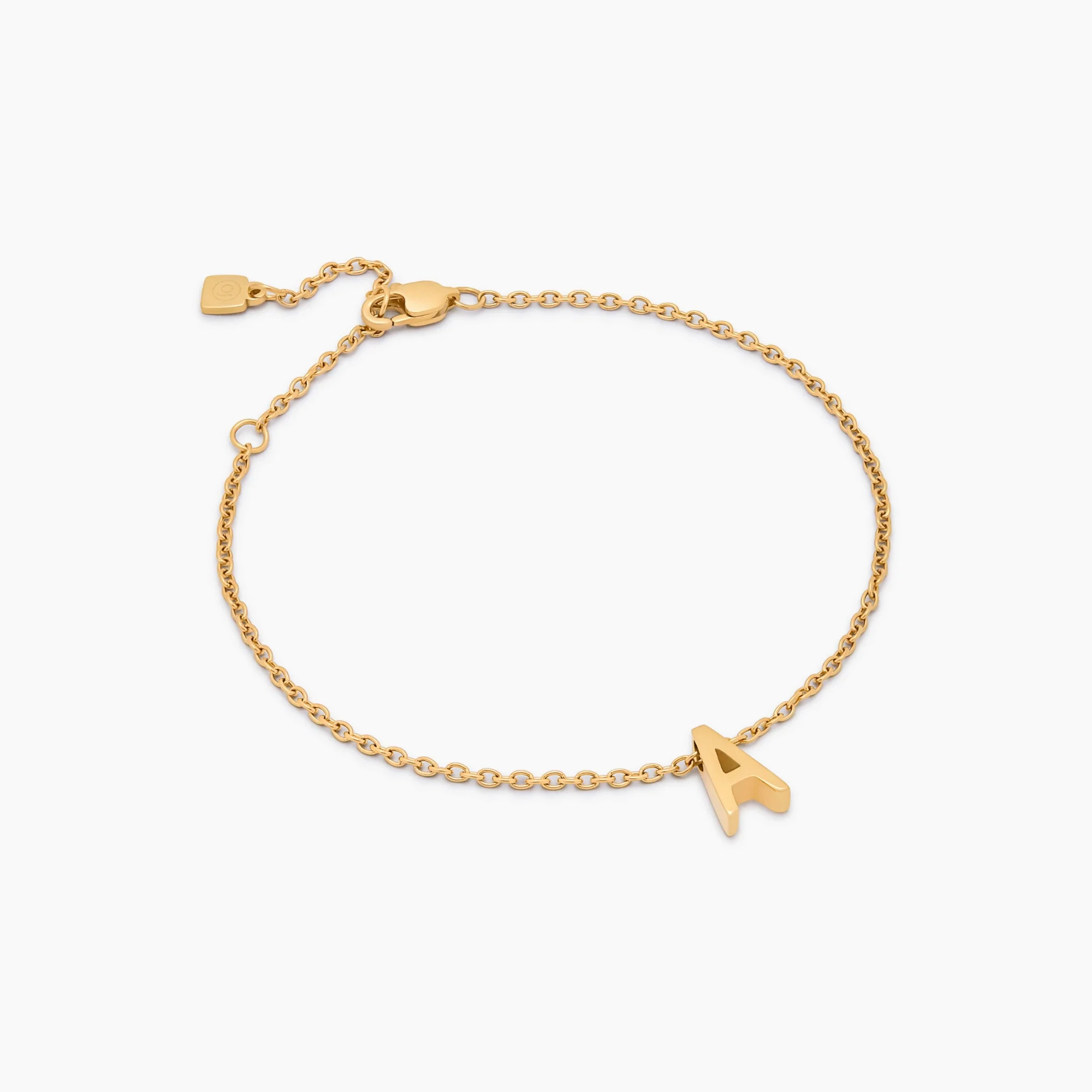 Dainty Initial Charm Bracelet - Image 4