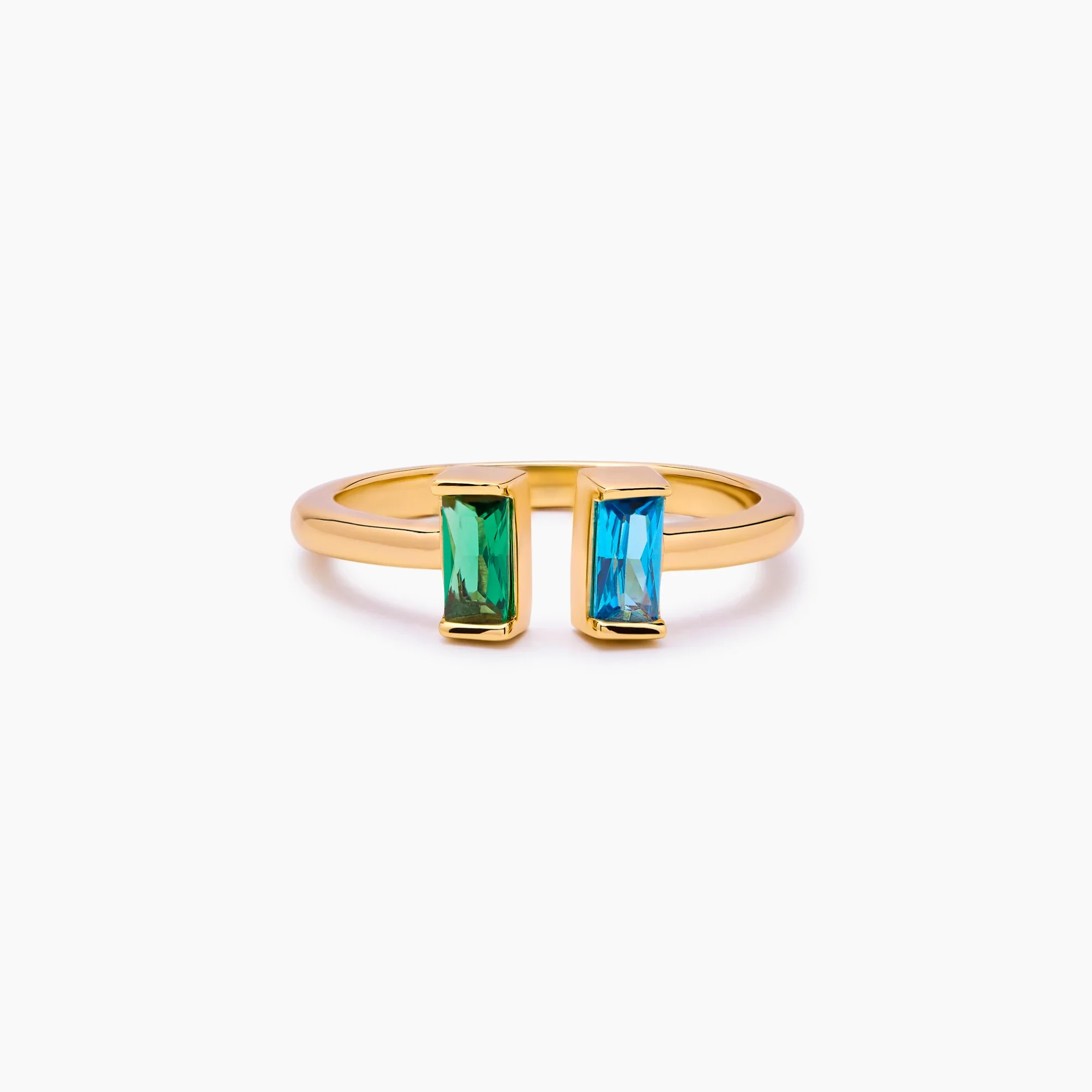 Duo Baguette Birthstone Ring