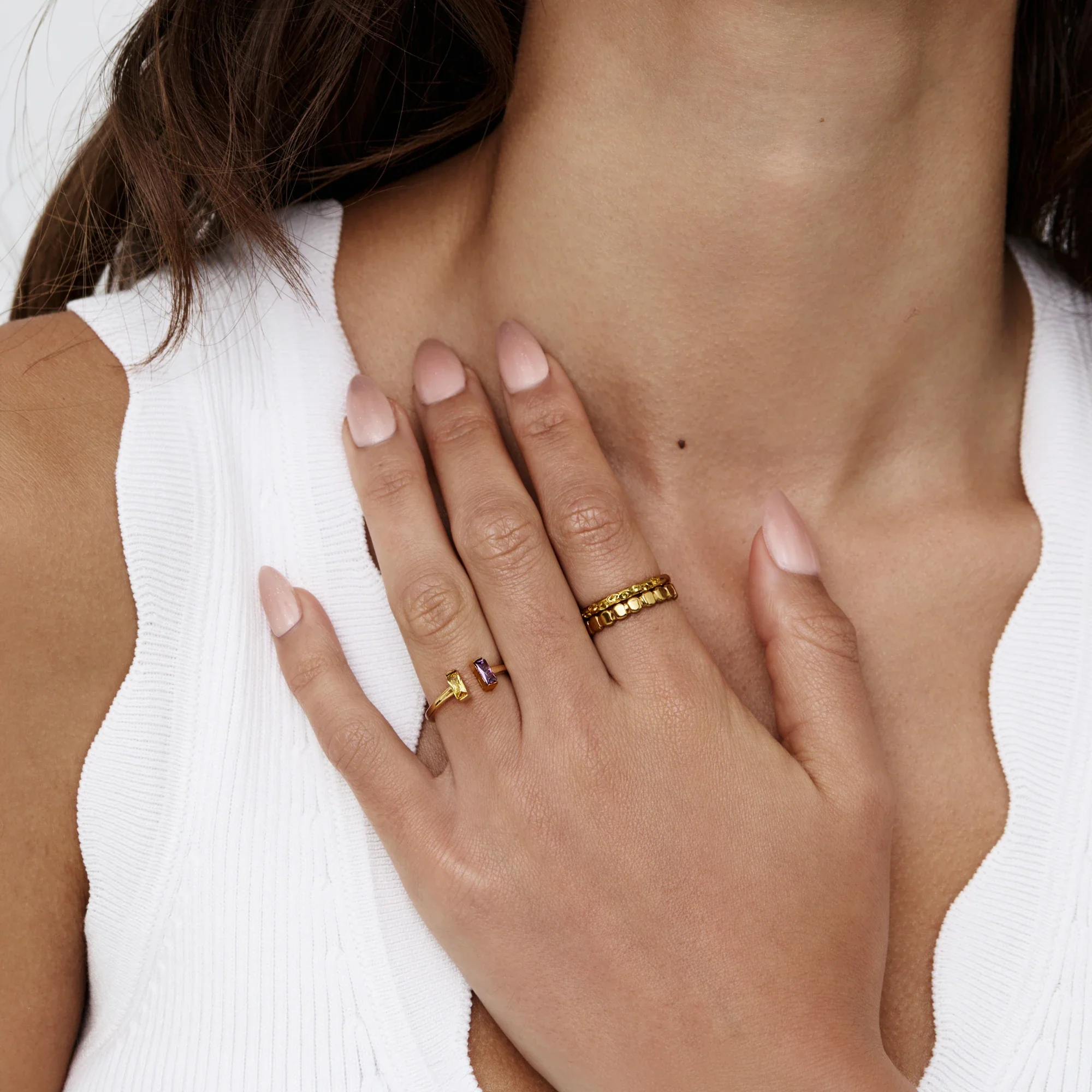 Duo Baguette Birthstone Ring - Image 6