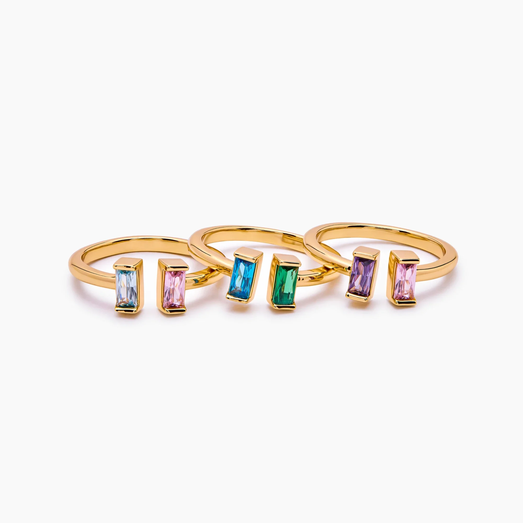 Duo Baguette Birthstone Ring - Image 7