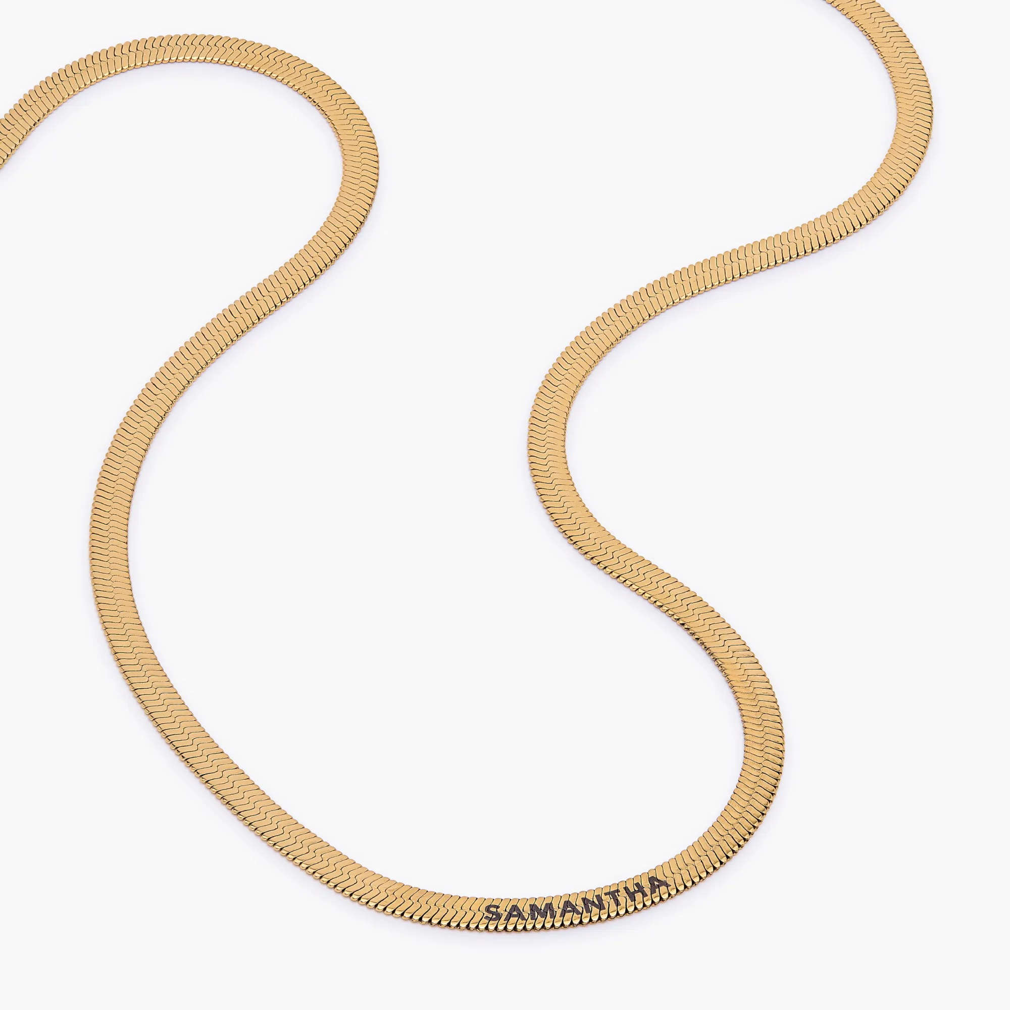 Engraved Herringbone Necklace - Image 4