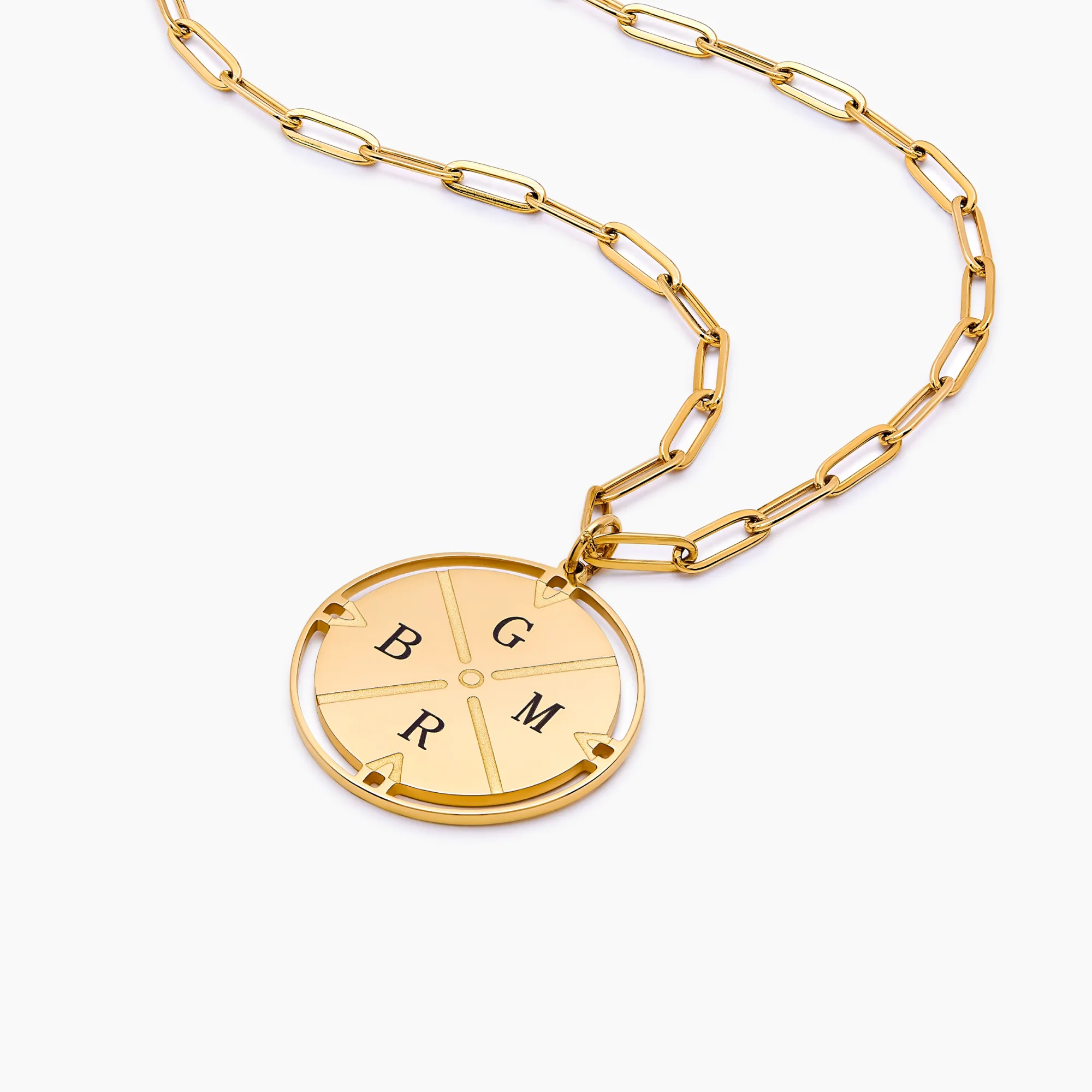Engraved Initial Compass Necklace - Image 7