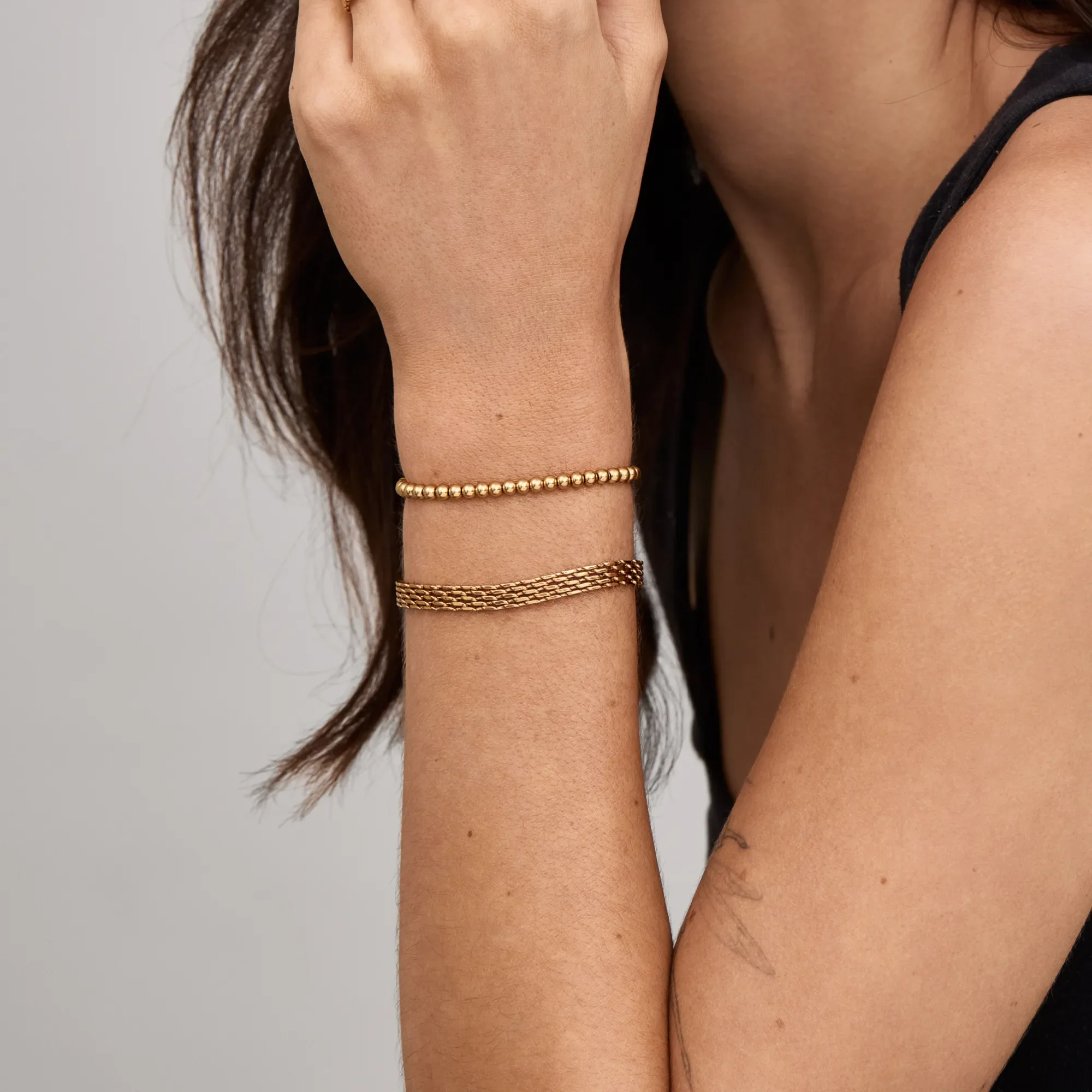 Gold Beaded Bracelet - Image 3