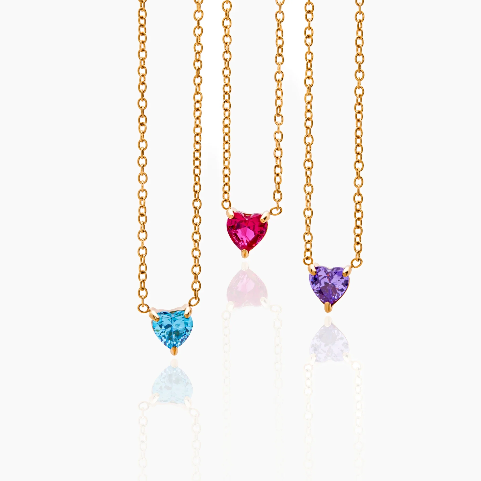 Heart Birthstone Necklace - Image 4