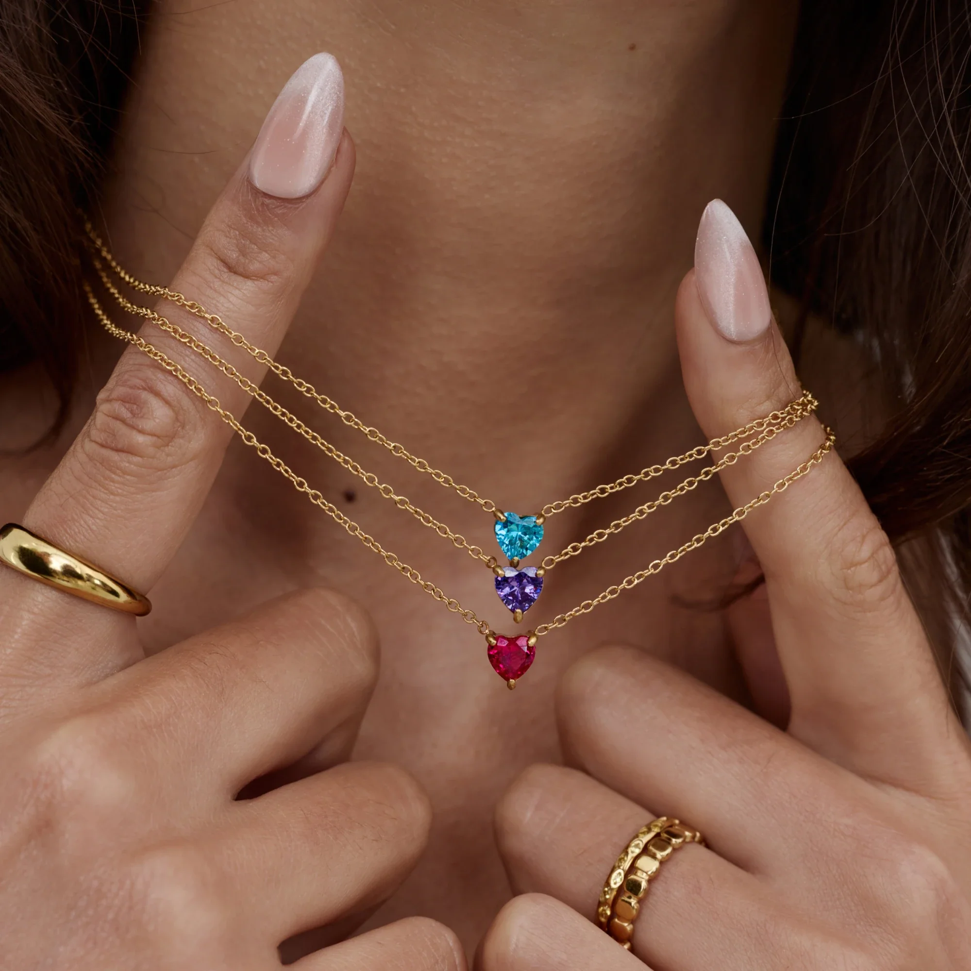Heart Birthstone Necklace - Image 6