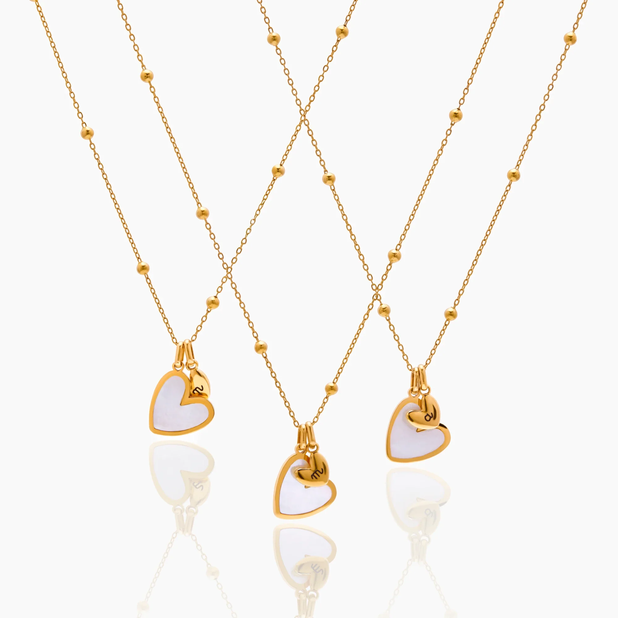 Initial Heart Duo Necklace - Image 7