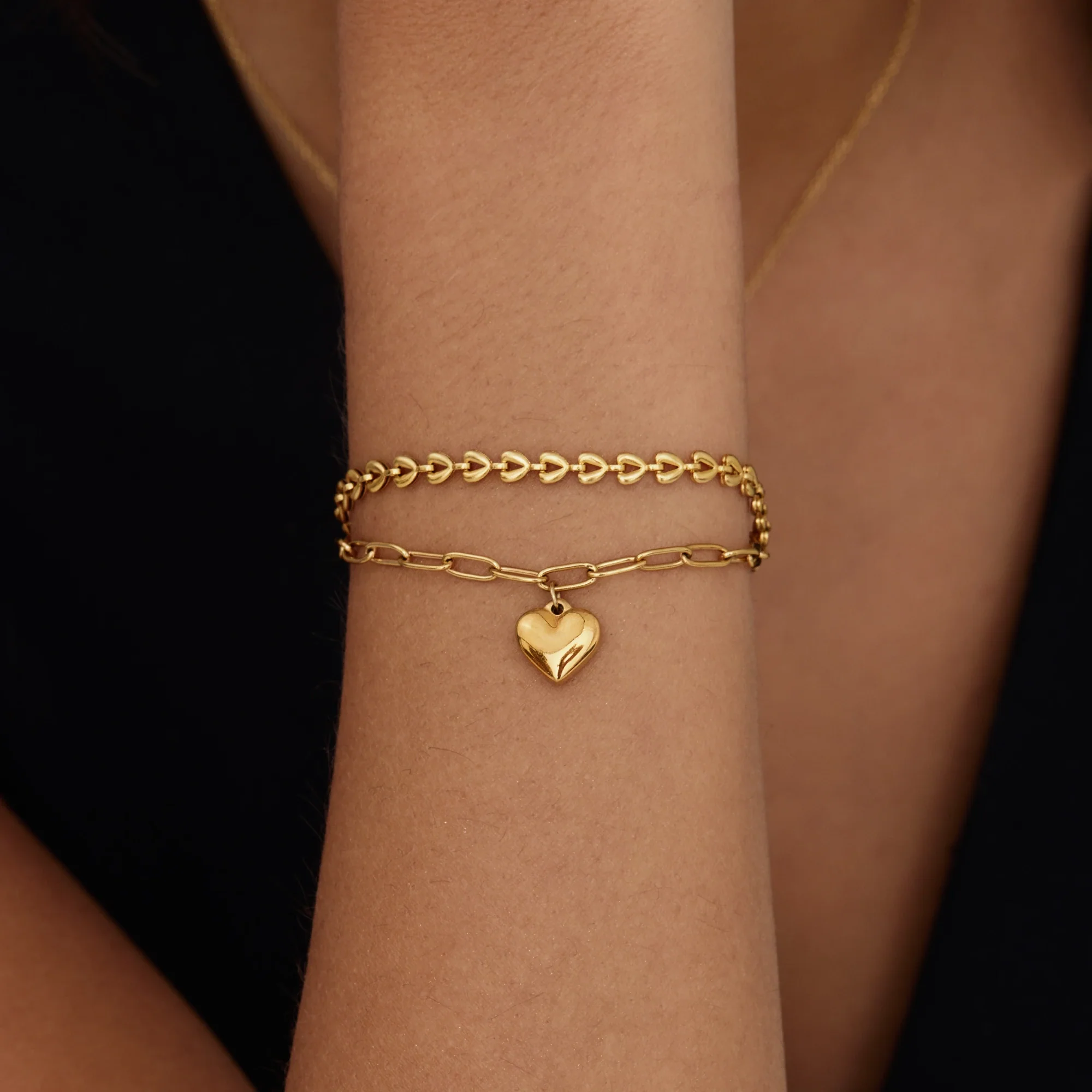 Paperclip Heart Charm Bracelet - Image 2