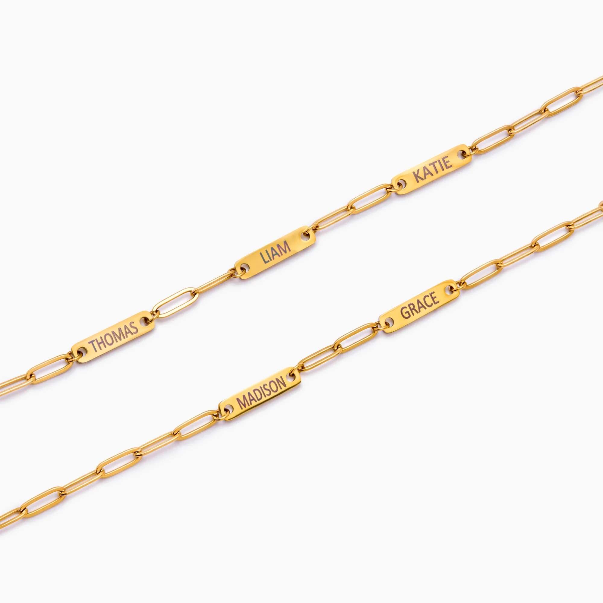 Paperclip Multi-Name Bracelet - Image 3
