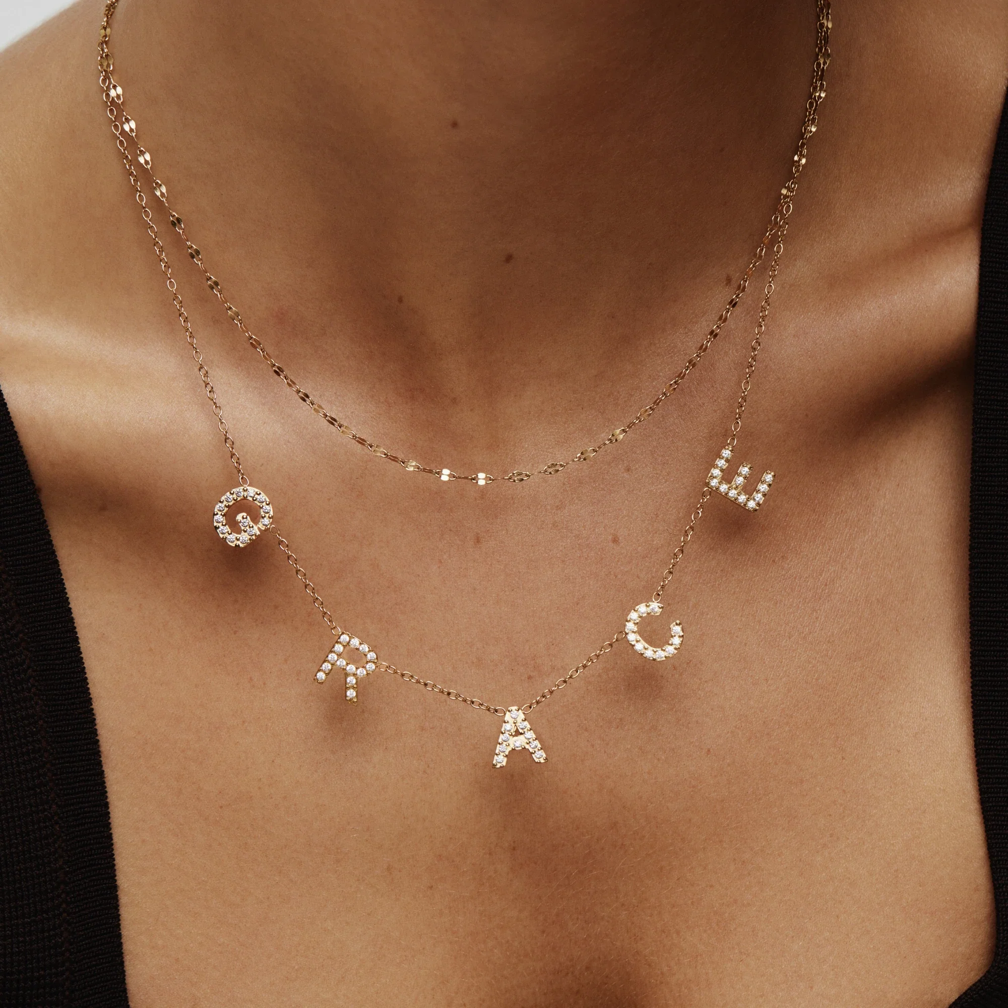 Pavé Custom Name Necklace - Image 3