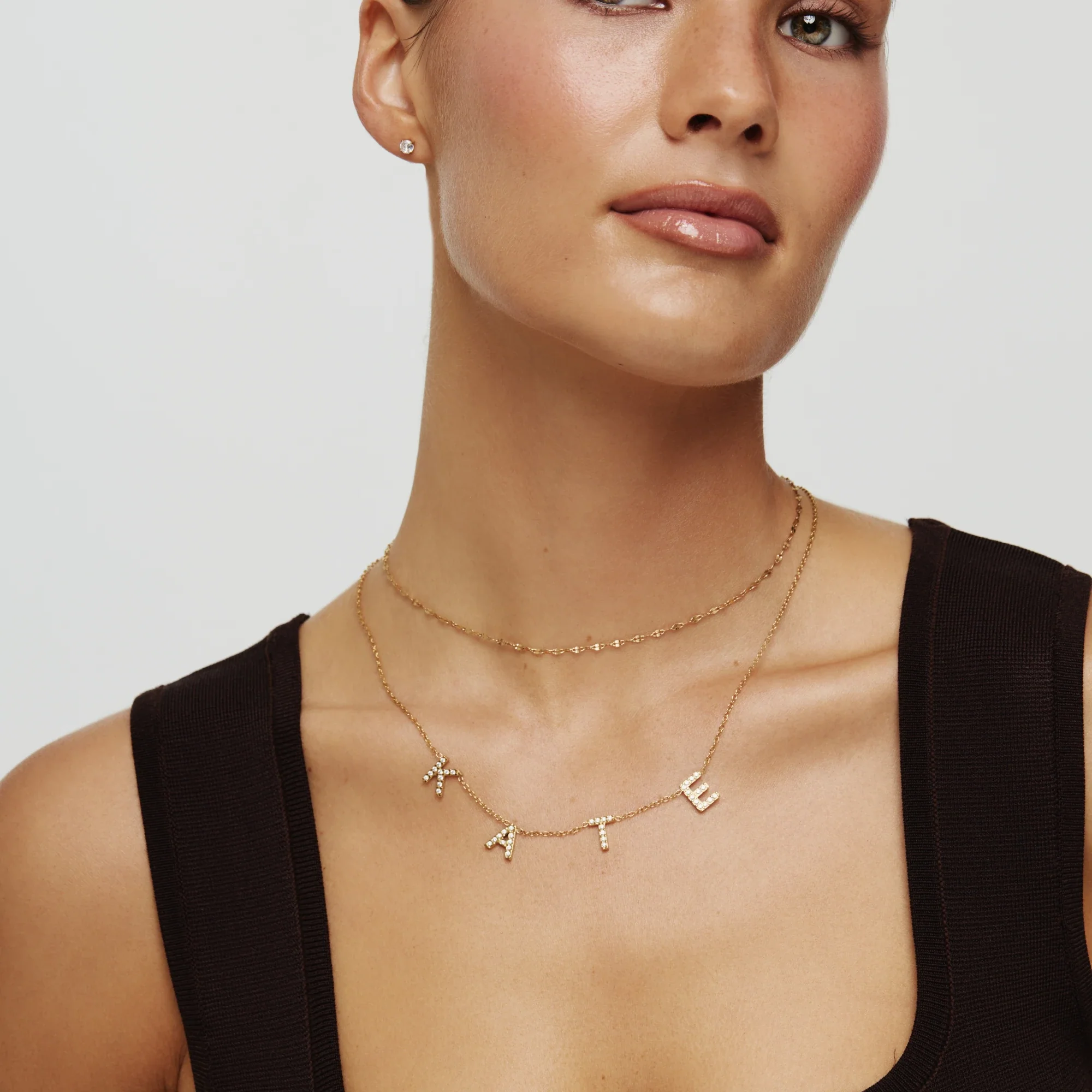 Pavé Custom Name Necklace - Image 6