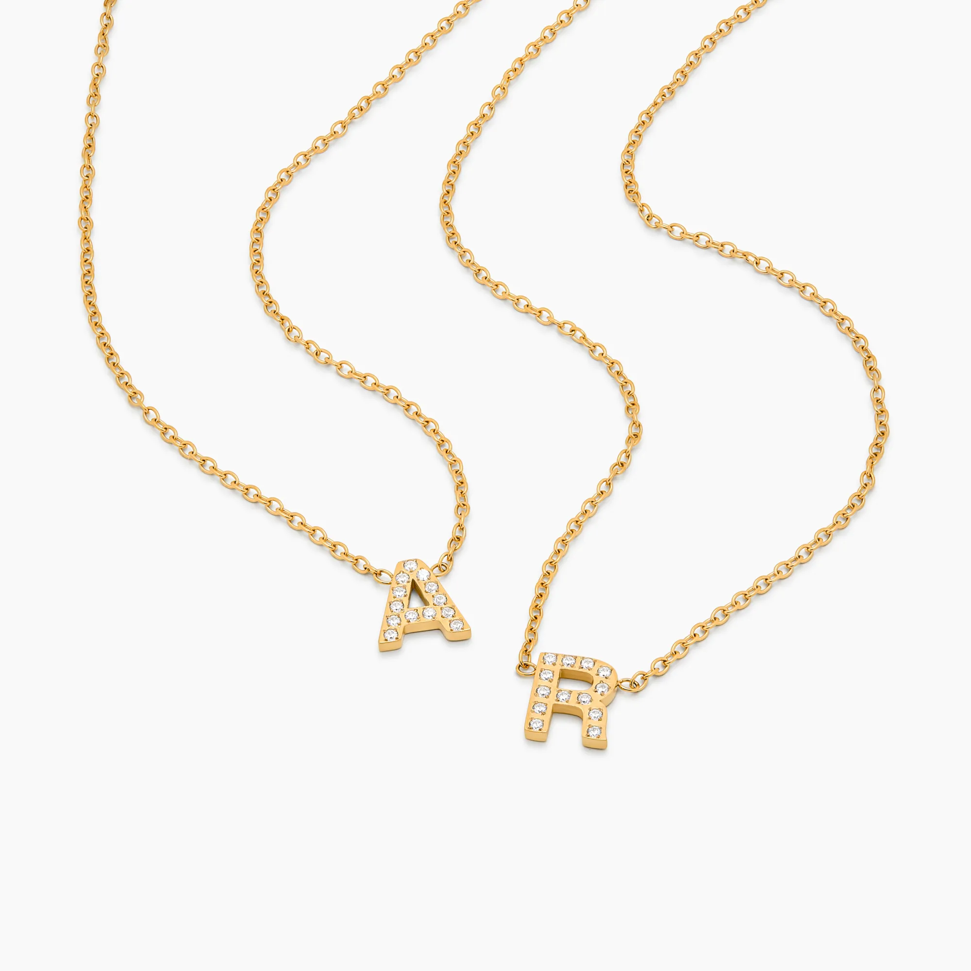 Pavé Initial Necklace - Image 4