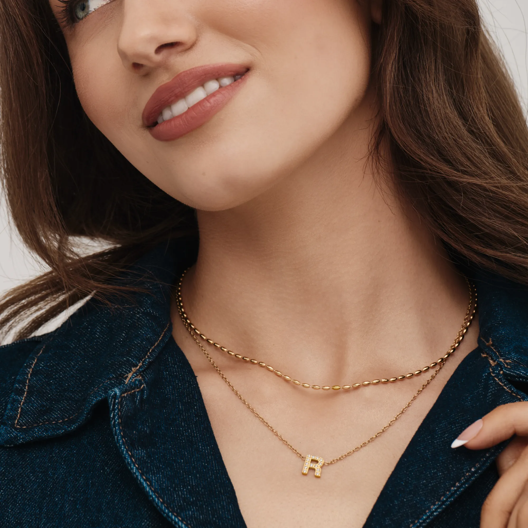Pavé Initial Necklace - Image 5