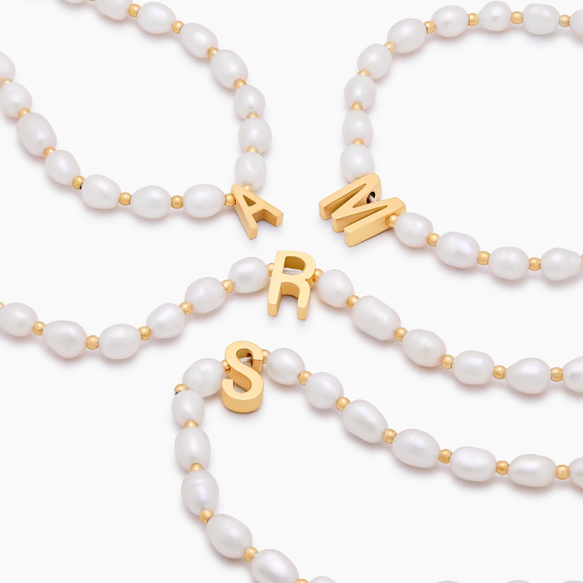 Pearl Initial Charm Bracelet - Image 5