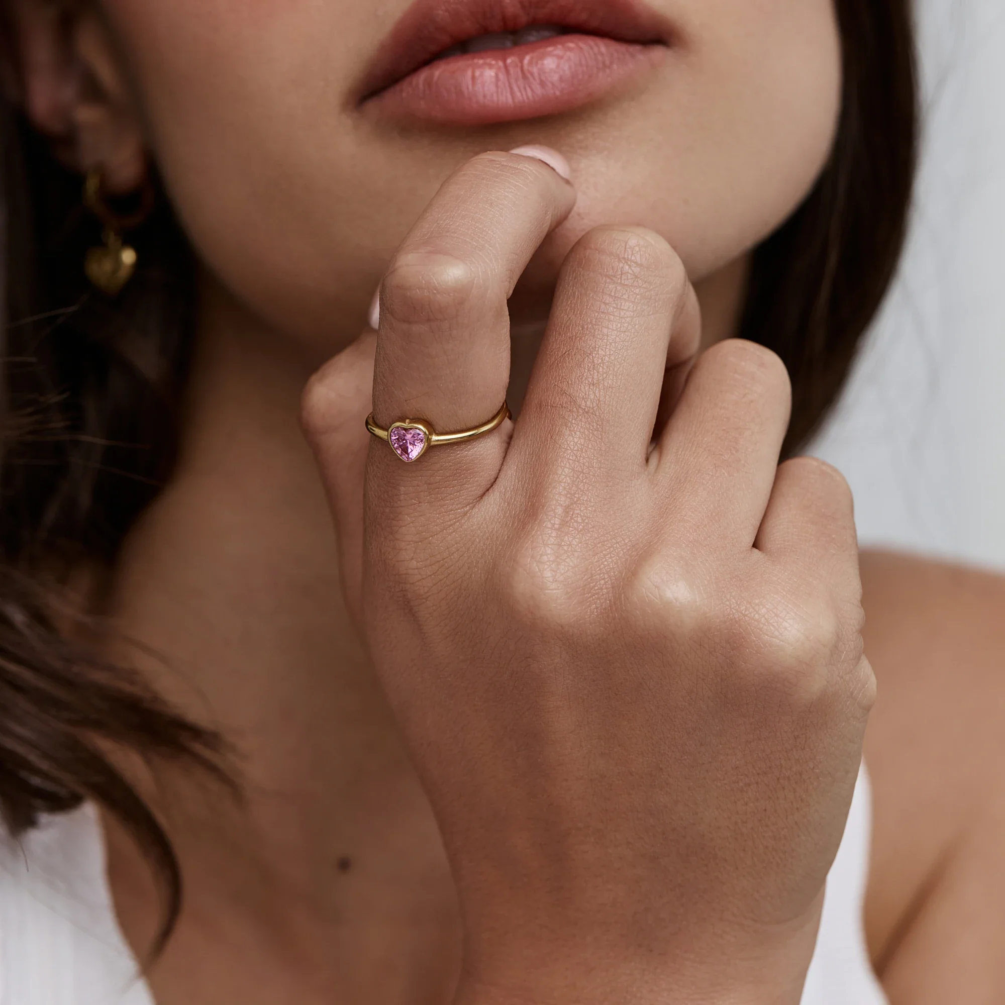 Solo Heart Birthstone Ring - Image 3